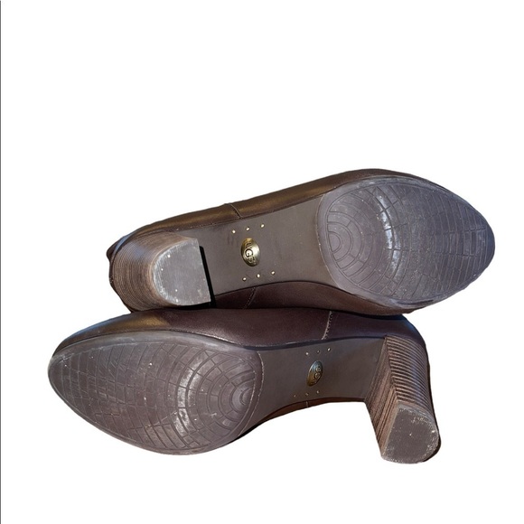 Ugg Dandylion Brown Leather Block Heeled Boots. Size 8.5 - Picture 10 of 14